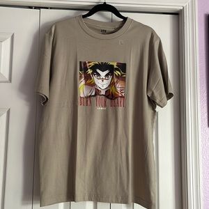 NWT UNIQLO Demon Slayer Rengoku T-Shirt 💛